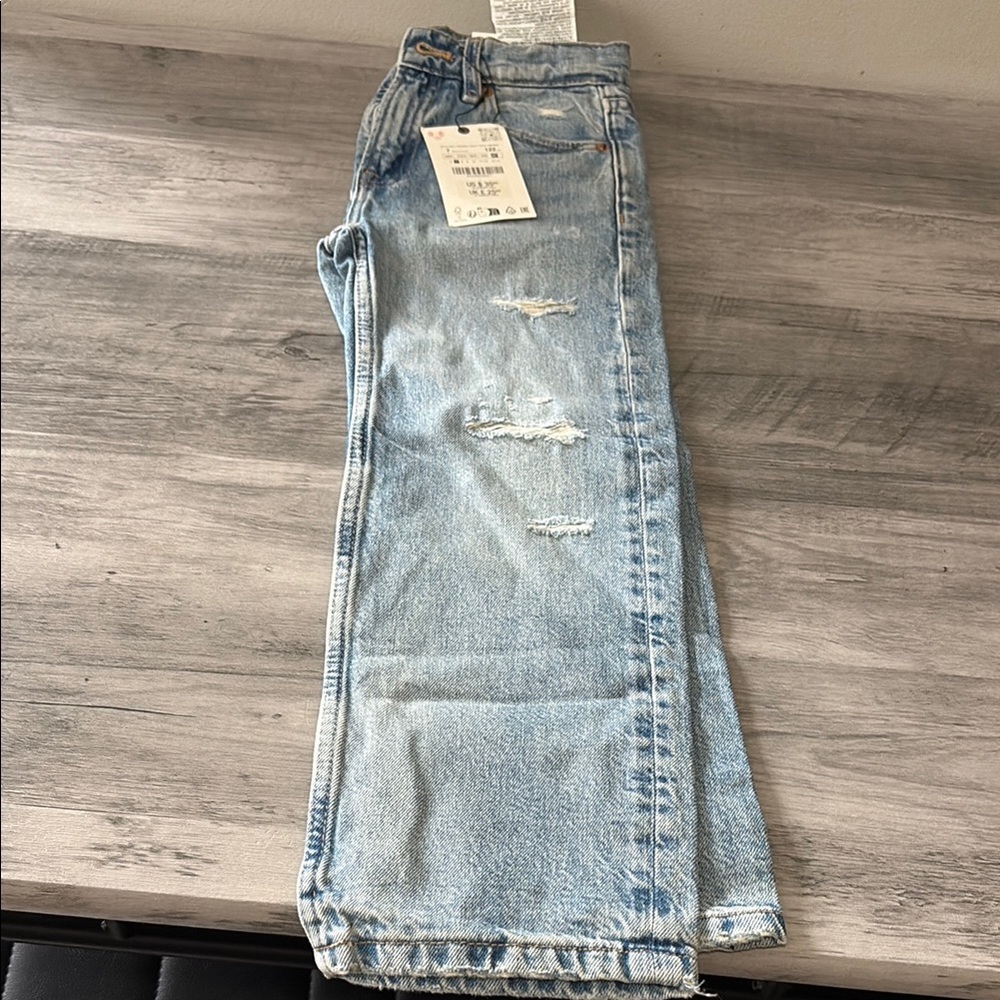 Little Girls Light Blue Distressed Jeans from Zara size 7 brand new with tags